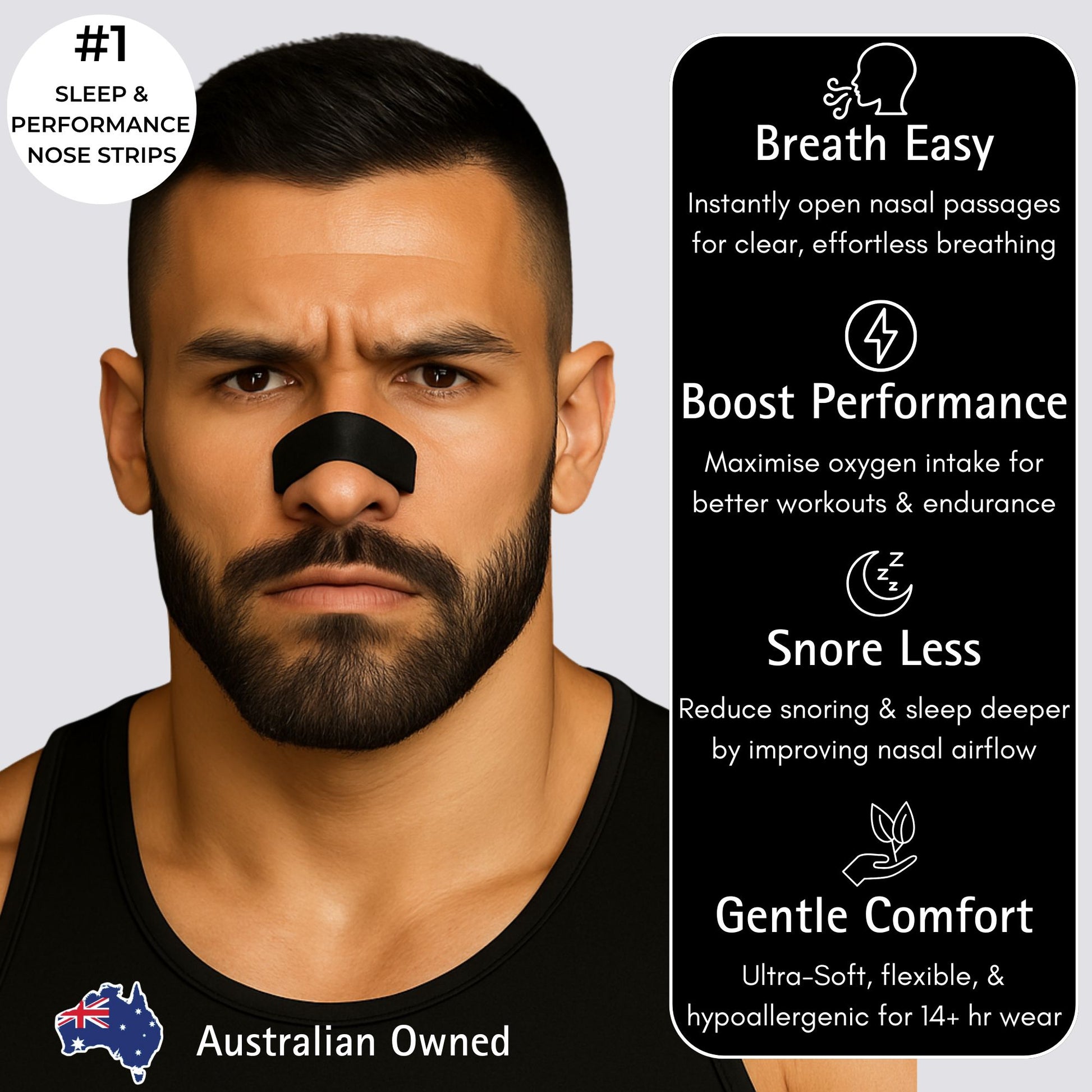 Anti-snoring nose strips reduce nasal congestion naturally